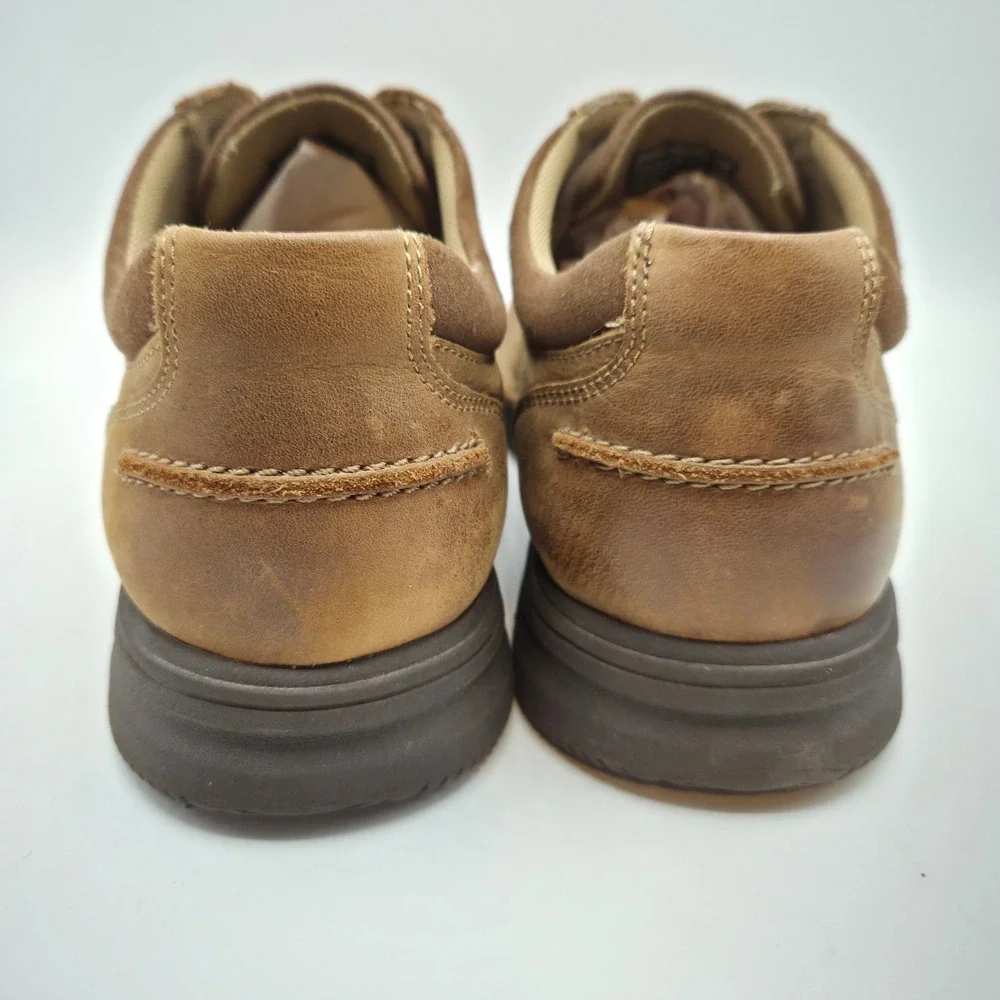 Clarks Men 10.5M Brown Leather Shoes Oxford Lace Up Comfort‎ Gorpcore Retro